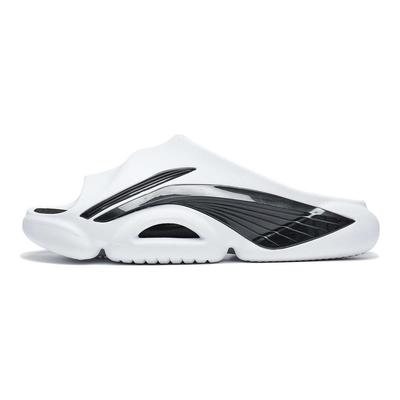 Li Ning Badfive Slide EVA Pantoletten Herrenschuhe Weiß Schwarz ABTT003-1