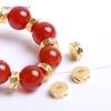 4mm 5mm 6mm Brass Round Diagonal-Cut Beads 18K Gold Plating Flat Round Spacer Beads DIY Jewellery Making Supplies Wholesale