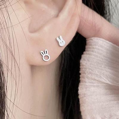 Women's Surgical Steel Rabbit Piercing Earrings (2 Types)