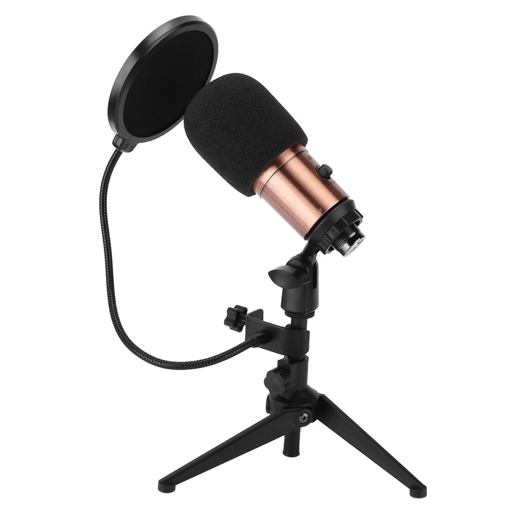 Condenser Microphone Kit with Tripod Stand USB Plug Recording Mic Live Broadcast Equipment