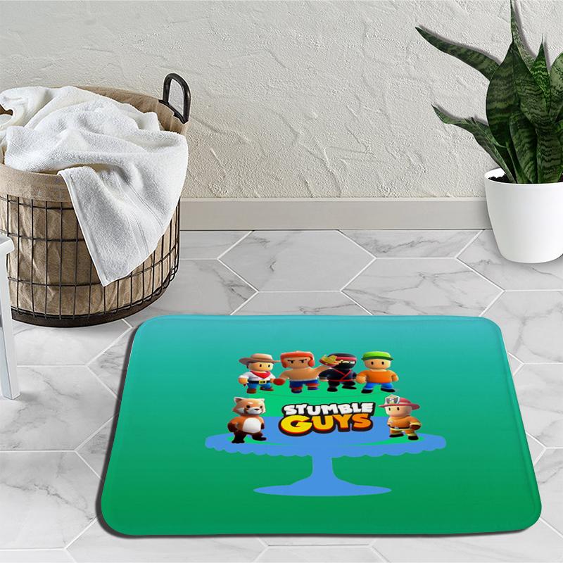 Stumble Guys Karikatür Halı Tökezlemek Oyunları Halı Yatak Odası Dekorasyon Yoga Mat Anime Açık Halı kaymaz Halı doğum günü hediyesi