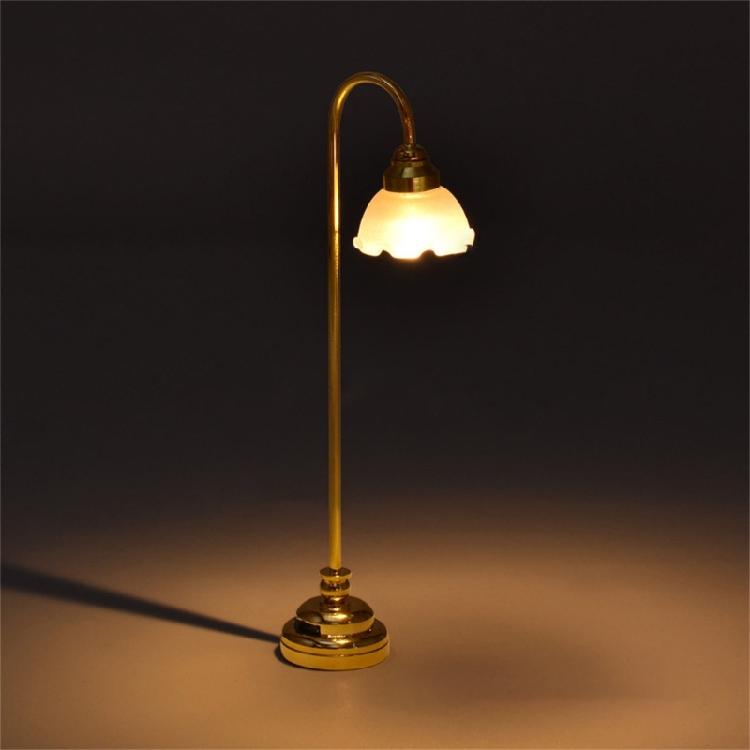 Vintage Floor Lamp Mini Light Model Drawing Room Decorations Pretend Play Toy