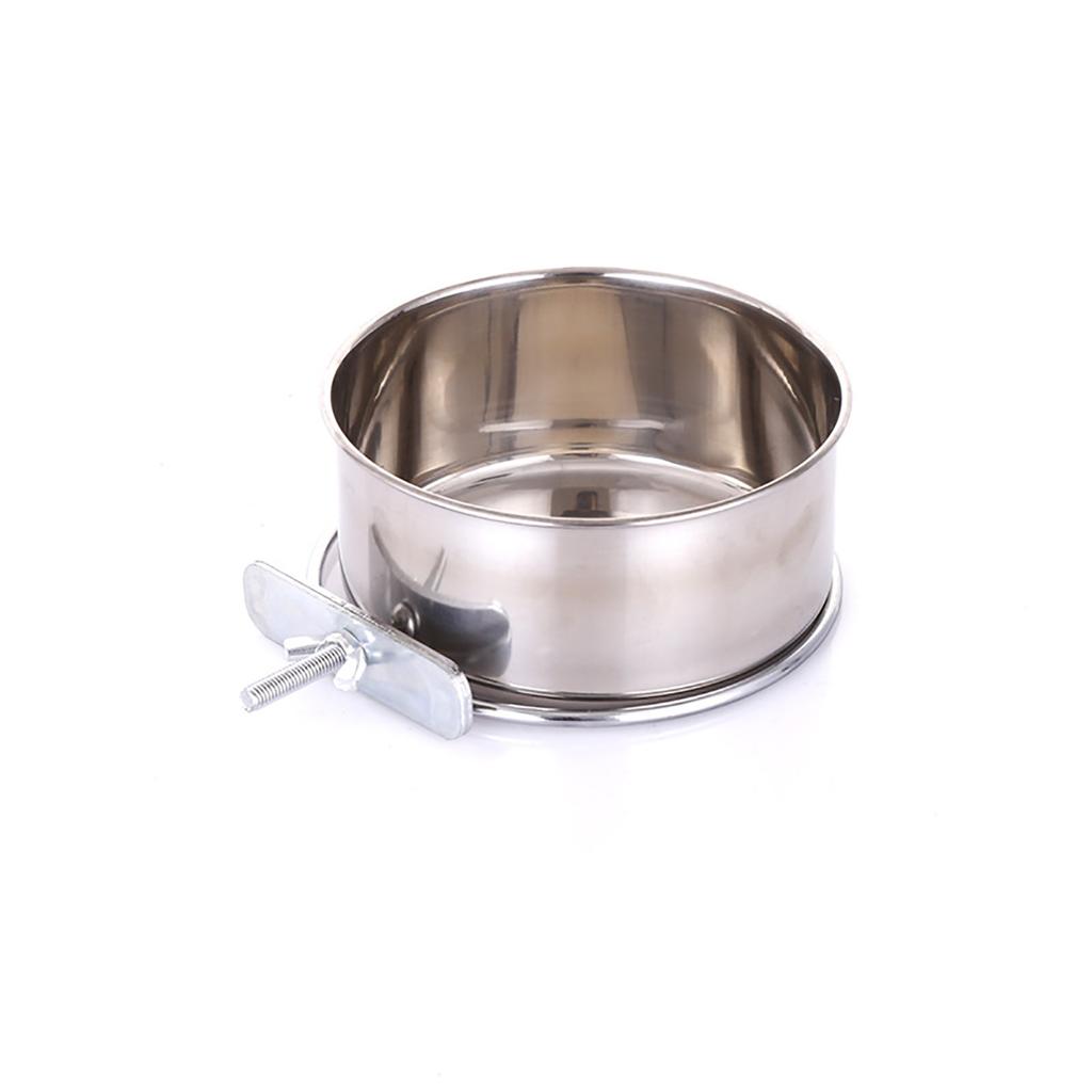 Ordinary Stainless Steel Dog Bowl Dog Cage Hanging Fixed Dog Basin