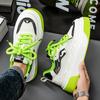 Fashion casual shoes men's 2025 summer new mesh breathable thick baseplate shoes Korean version versatile color matching skateboard shoes