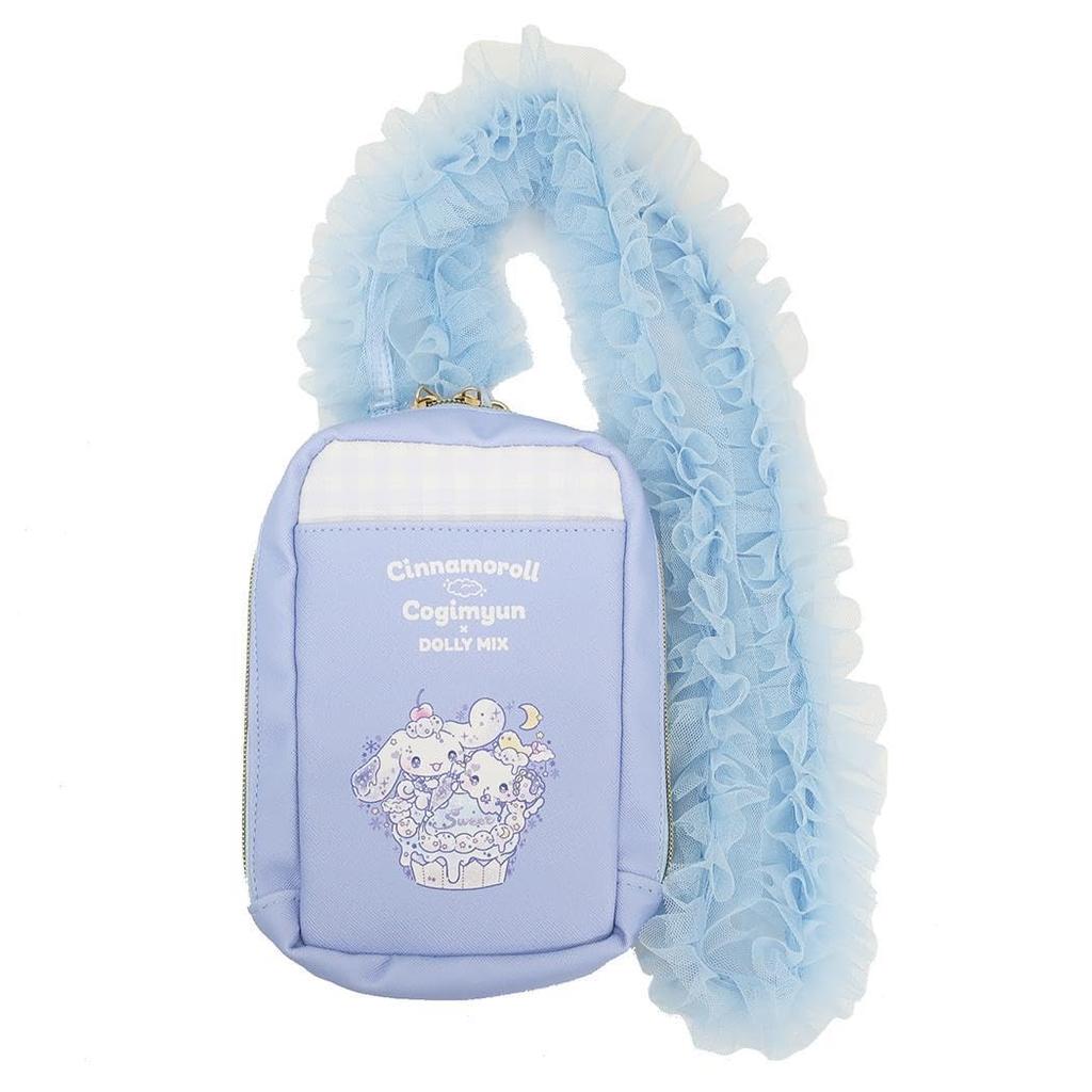 Cinnamoroll Kogimyun x Dolly Mix Bolso de Hombro Múltiple con Volantes Azul y