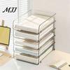 Multipurpose Desktop Organizer Paper Letter Tray, Acrylic Stackable Desk File Organizer, Clear Stationery Storage Box Holder Sorter for Documents,