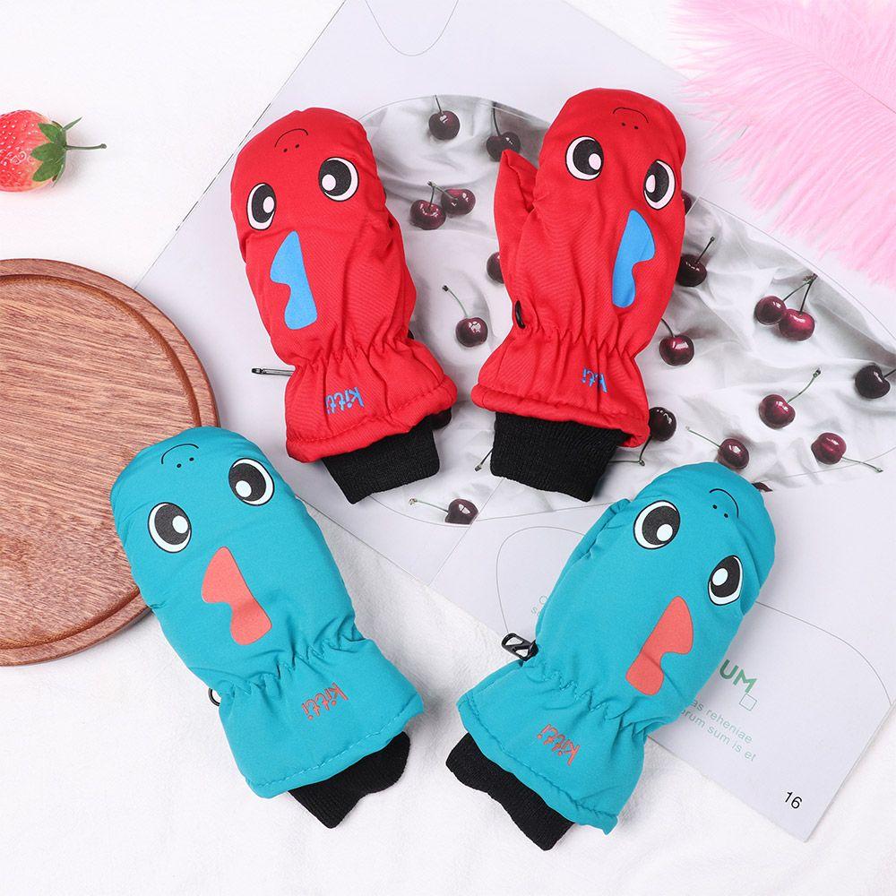 Children Kids Thicken Warm Outdoor Riding Children Ski Gloves Long-sleeved Mitten Snow Snowboard