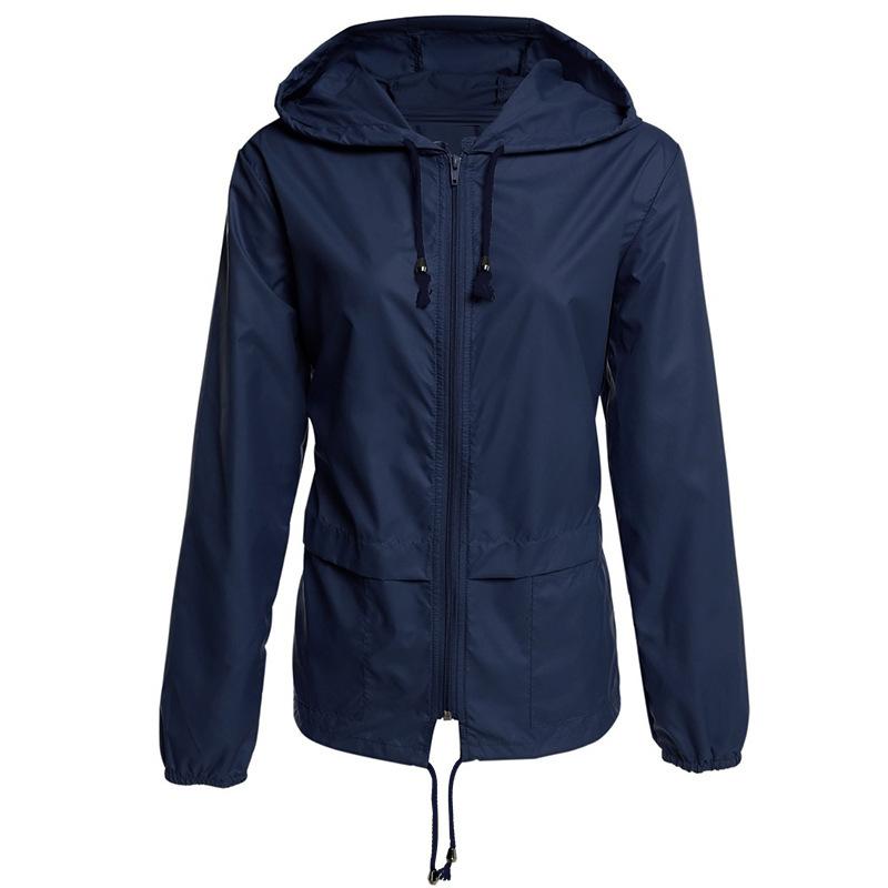 Raincoat Zipper Hooded Lightweight Outdoor Jacket Thin Outdoor Jacket Women