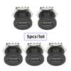cablecc Set DC Power DIY OEM Type C Female Socket Connector PCBA Pinout PD IP67 Nut Mount 5-Piece 5V/20V - 6-Pin (Square Type)