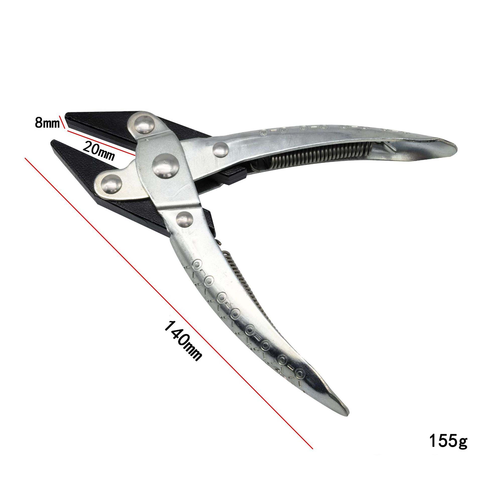 Strong Ostrich 4inch Stainless Steel Plier with Spring for Jewelry Ring Holder Flat Round Plier Tool Equipment (Silver,4inch(10.16cm)&Flat) серебряный