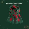 Red Scarf Women's Winter Versatile Premium Sense China Red Checked Destiny Women's Winter Scarf Christmas New Year