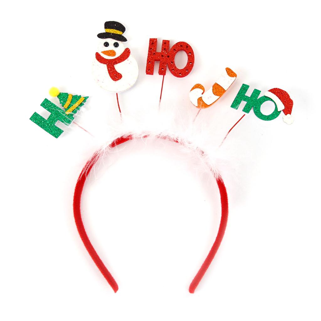 Sparkle Christmas Headband for Womens Girls Daily Wearing Photo Props Party Fancy Dress Cosplay Hair Accessories
