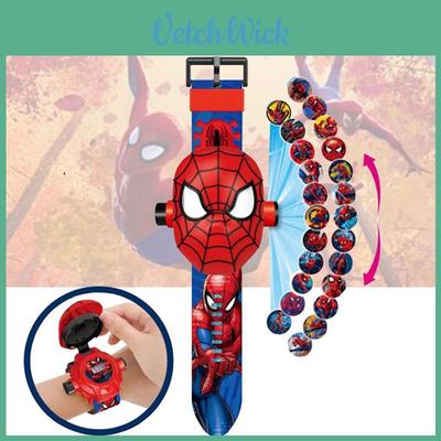 Cartoon Electronic Ultraman Watch For Kids 3-8 Years Old With Projection And Light Feature