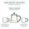 GLASS JUG 1L TEA INFuser with Filter 2 Glasses Transparent