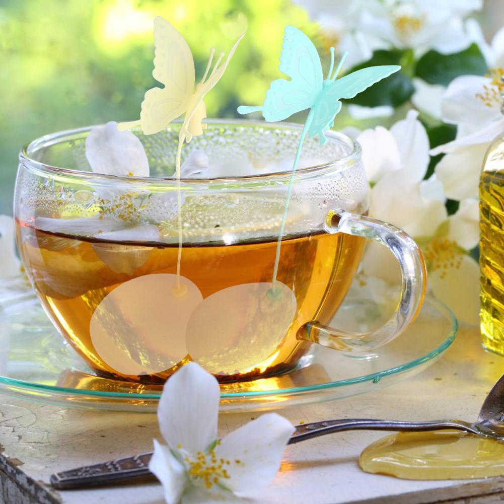 Beautiful Silicone Loose Leaf Tea Infuser Strainer Filter Tea Making Tool Kitchen Accessory