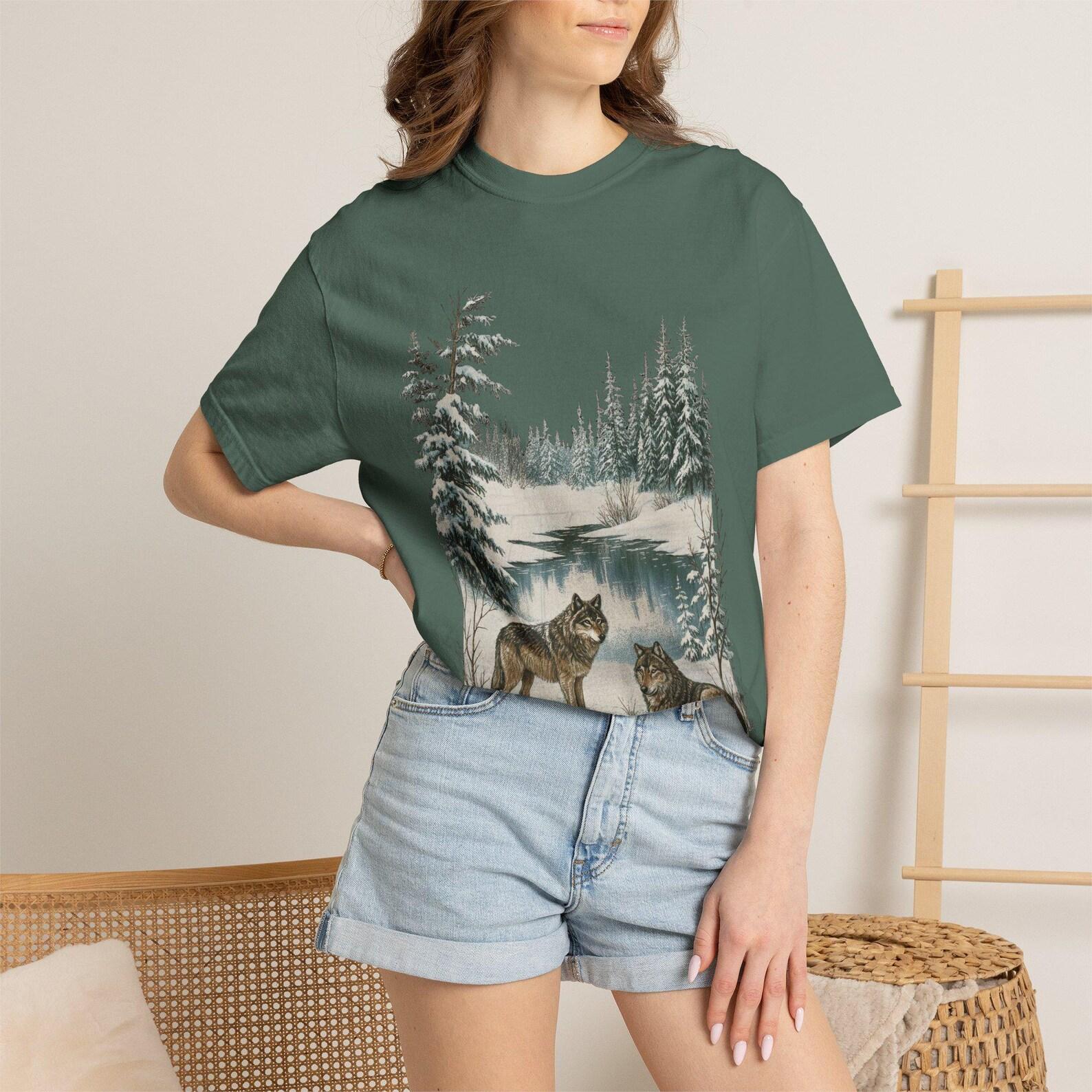 90s Wolves Retro T-Shirt | Comfort Colors S