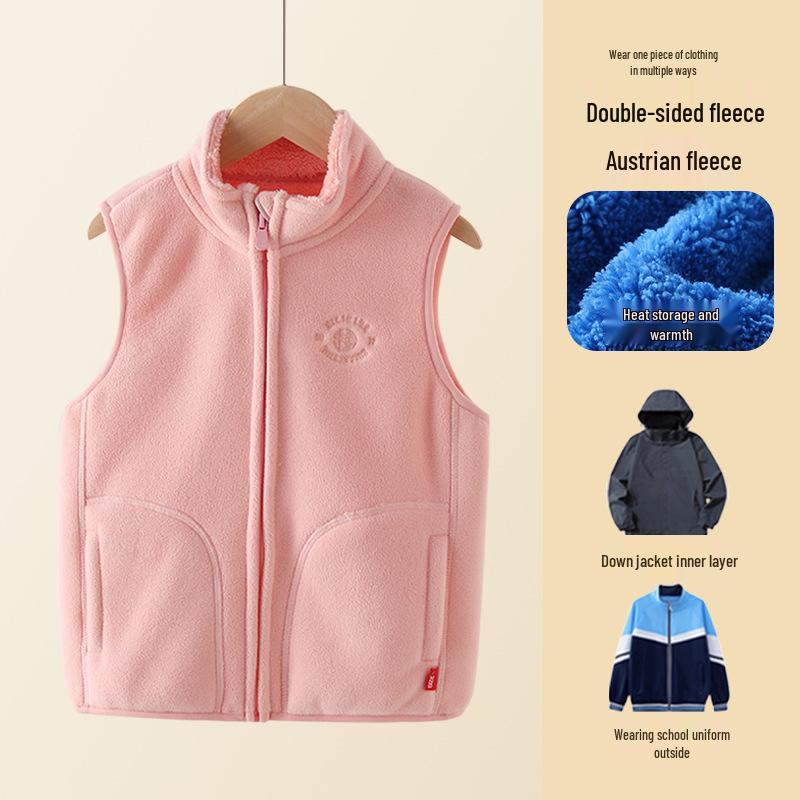 

Children s Fleece-Lined Warm Vest - Unisex Autumn/Winter Waistcoat for Boys and Girls 170 (for height 160cm)