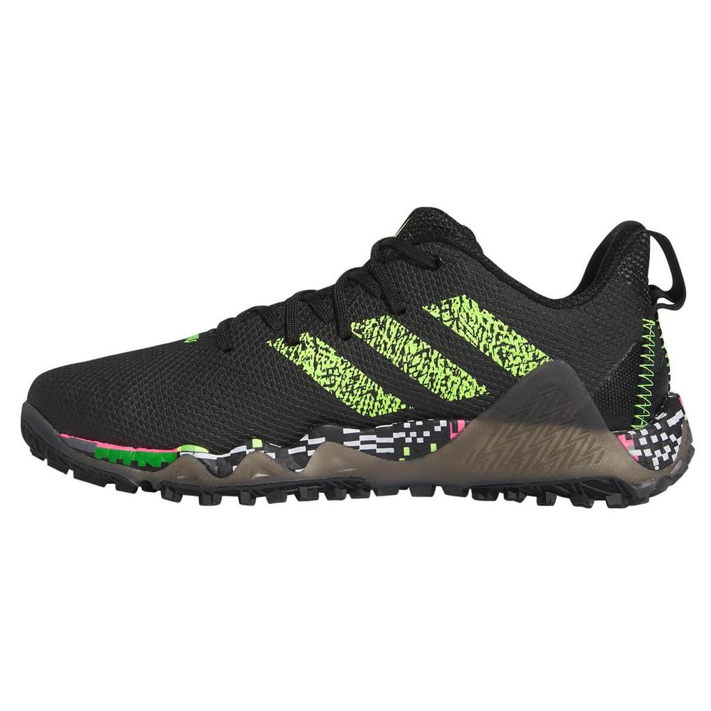 Golf Shoes Code Chaos 22 Glitch Core Five Cm [Adidas Golf] Black/Lucid Lemon/Gray 24.0