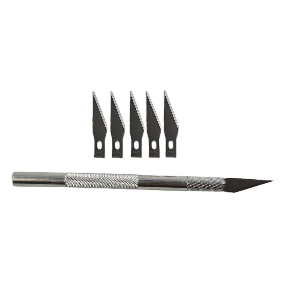 Cutter Blade Cutter Non-slip Handle Arts Craft Cutting Tool Wood Paper 10 Blades Carving Pen Machine Graver Tools