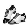 Dobrze Sprzedający się Nowy Styl Męskie Profesjonalne Buty do Tańca Indoorowy Nowoczesny Tango Ballroom Latin Czarny Biały Męskie Buty do Tańca