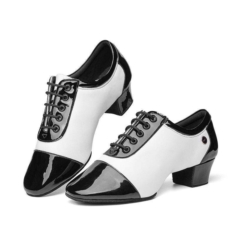 Dobrze Sprzedający się Nowy Styl Męskie Profesjonalne Buty do Tańca Indoorowy Nowoczesny Tango Ballroom Latin Czarny Biały Męskie Buty do Tańca