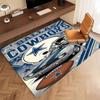 1pc Dallas Cowboys Print Area Rug - Soft, Washable Non-Slip Indoor Mat, Living Room, Home Office Decorative Rug,Office Decorative