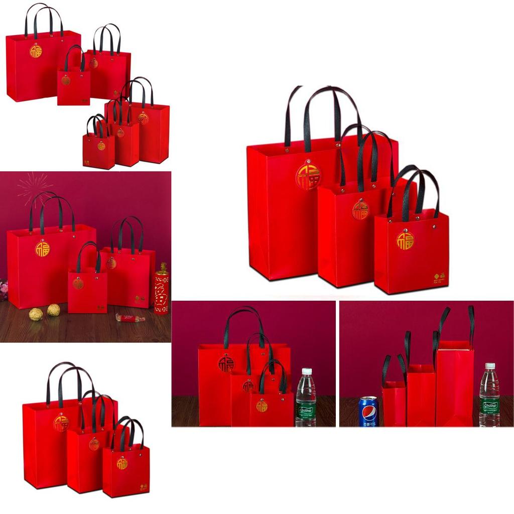 Durable Reusable 2022 Tiger Year Zodiac Chinese New Year Gift Packaging Paper Bag