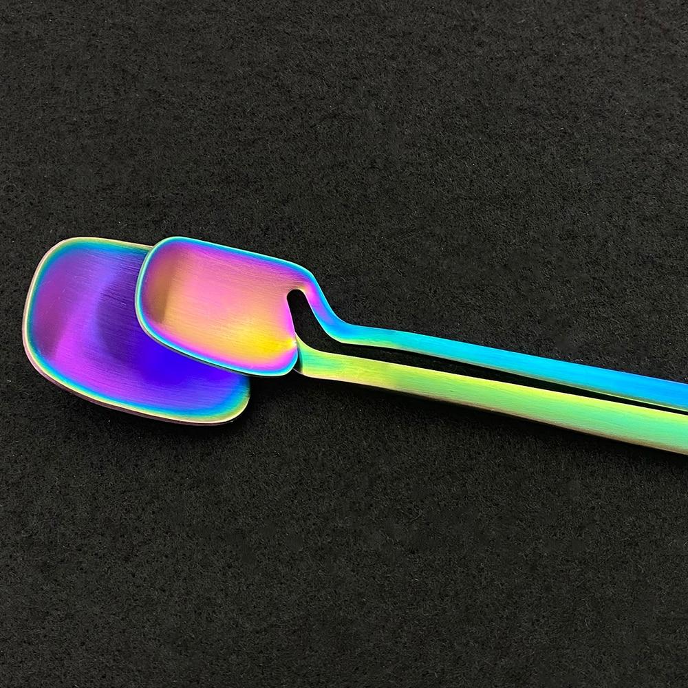 16Pcs/Set Black Cutlery Set Knives Dessert Forks Spoons Dinnerware Set Stainless Steel Tableware Set Home Kitchen Silverware Set