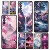 Pink Sunset Mountain Phone Case For Oppo A17 A31 A54 A57 A78 A79 A98 Find X5 X6 Reno 6 7 8 10 11 12 13 F Pro 5G Soft TPU Cover