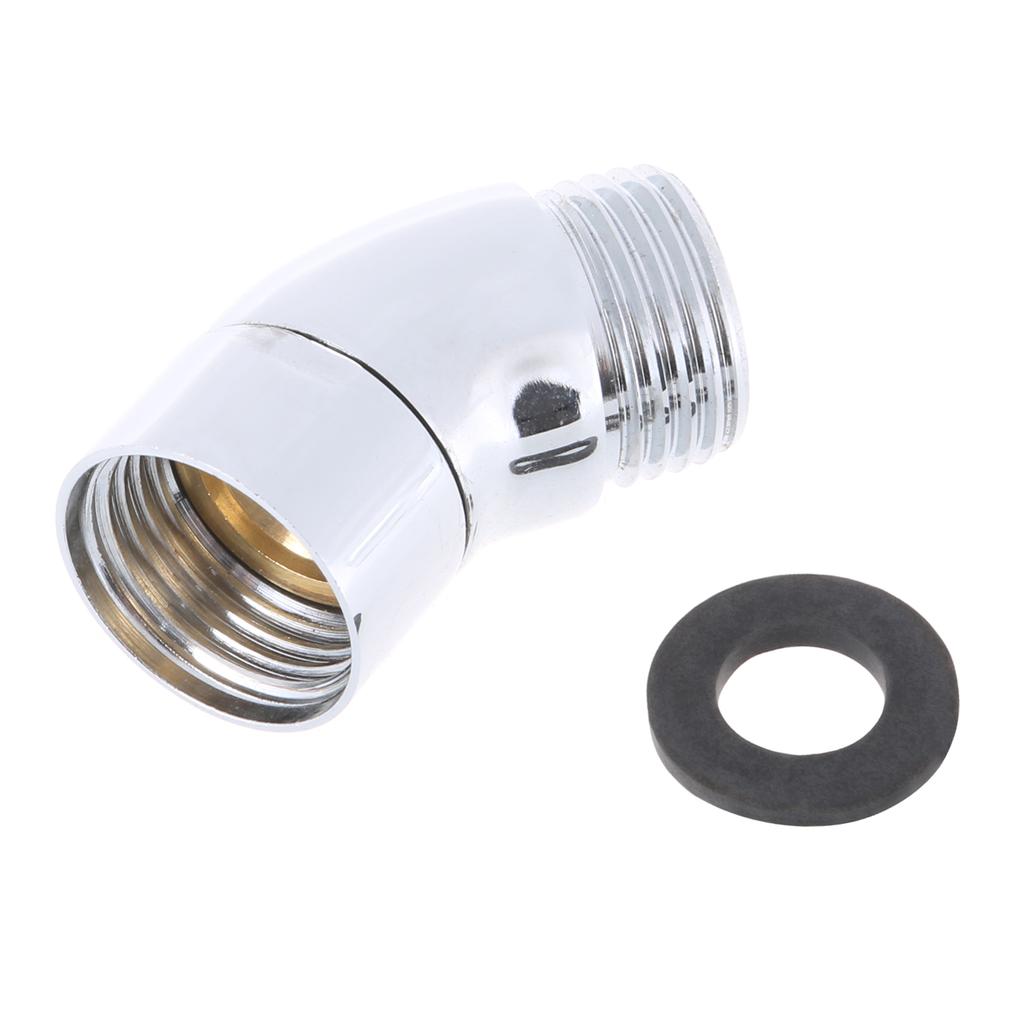 135 Degrees Shower Head Elbow Adapter Shower Arm Angle Adapter for Wall mounted Shower or Hand Shower Easily to Install