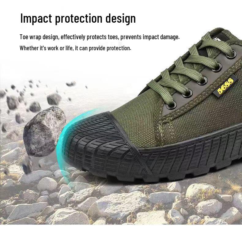New Liberation Breathable Canvas Work Shoes for Farm and Construction, Available In High-Top and Low-Top Styles.