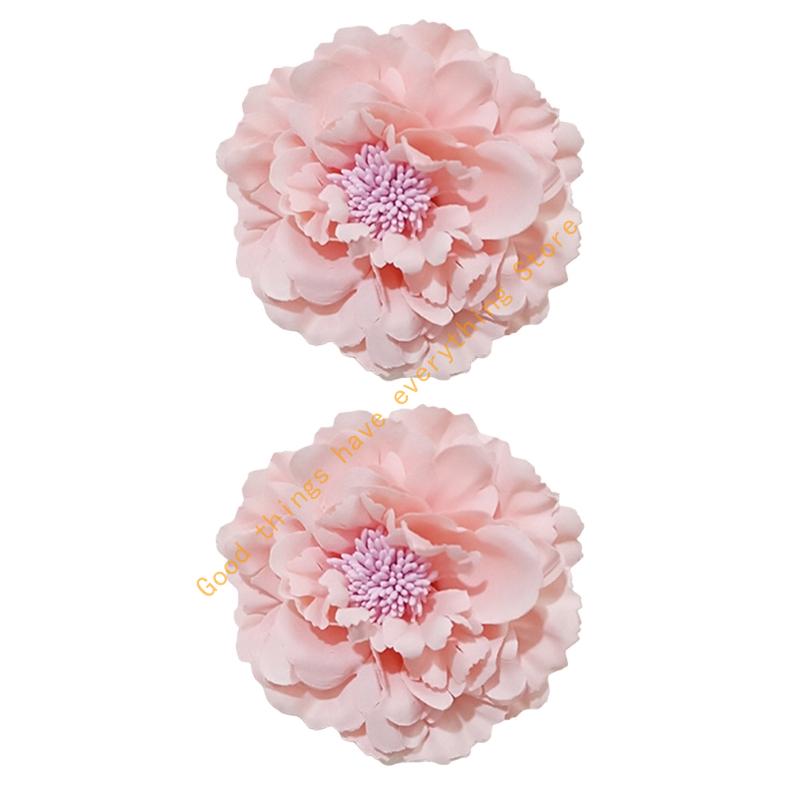 55KF 2PCS Large Floral Curtain Tiebacks Simulated Fabric Flower Curtain Ties for Indoor and Outdoor Modern Home Decoration