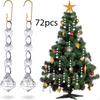 36 Pieces Christmas Ornaments Hanging Crystals Decorative Year Celebration Wreath Winter