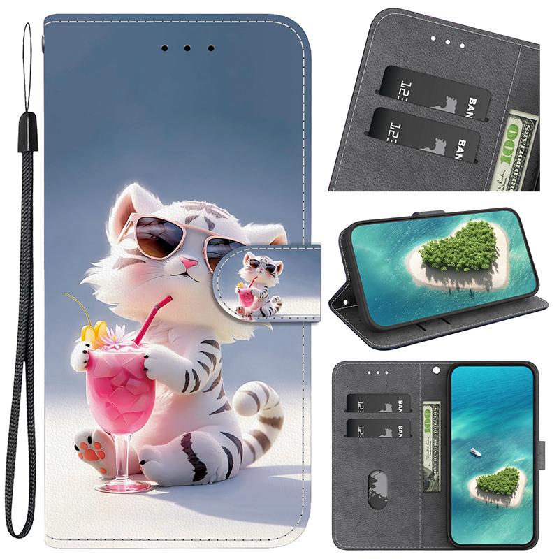 Stand Flip Wallet Case for Xiaomi Poco X6 X3 PRO X7 X6 5G X5 X4 PRO 5G X4 GT X3 NFC X3 GT Flip Painted Pattern Wallet Case