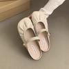 Women's Bag Head Half Slippers Women's Summer Wear New French Fairy Style Retro Soft Leather Flat-bottomed Muller Single Shoes