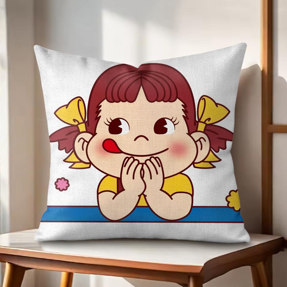 PPeko LLollipopACute Cushion Cover Natural Linen Organic Fabric DoubleSided Printing Couch Pillow Covers Home Decor