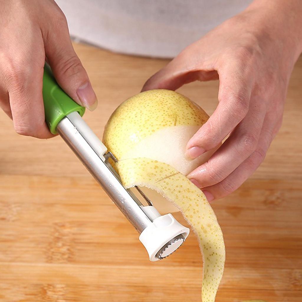 Fruit Peeler Seeder 2 In 1 Multi Function Portable Stainless Steel Pear Corer Kitchen Tool