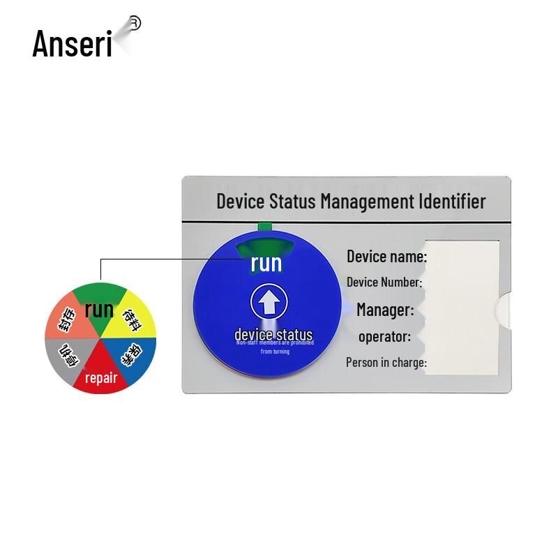 Ancairui Acrylic Rotating Equipment Status Sign