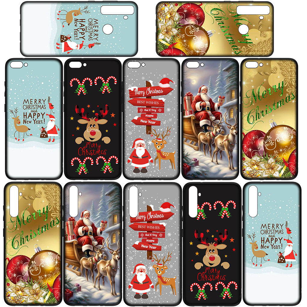 Phone Case for Samsung Galaxy S25 S24 S23 iPhone 16 15 Xiaomi Redmi Note 14 13 12 16E X 11 Pro Max OPPO Moto A3 Huawei Gift Snow Merry Christmas Cover
