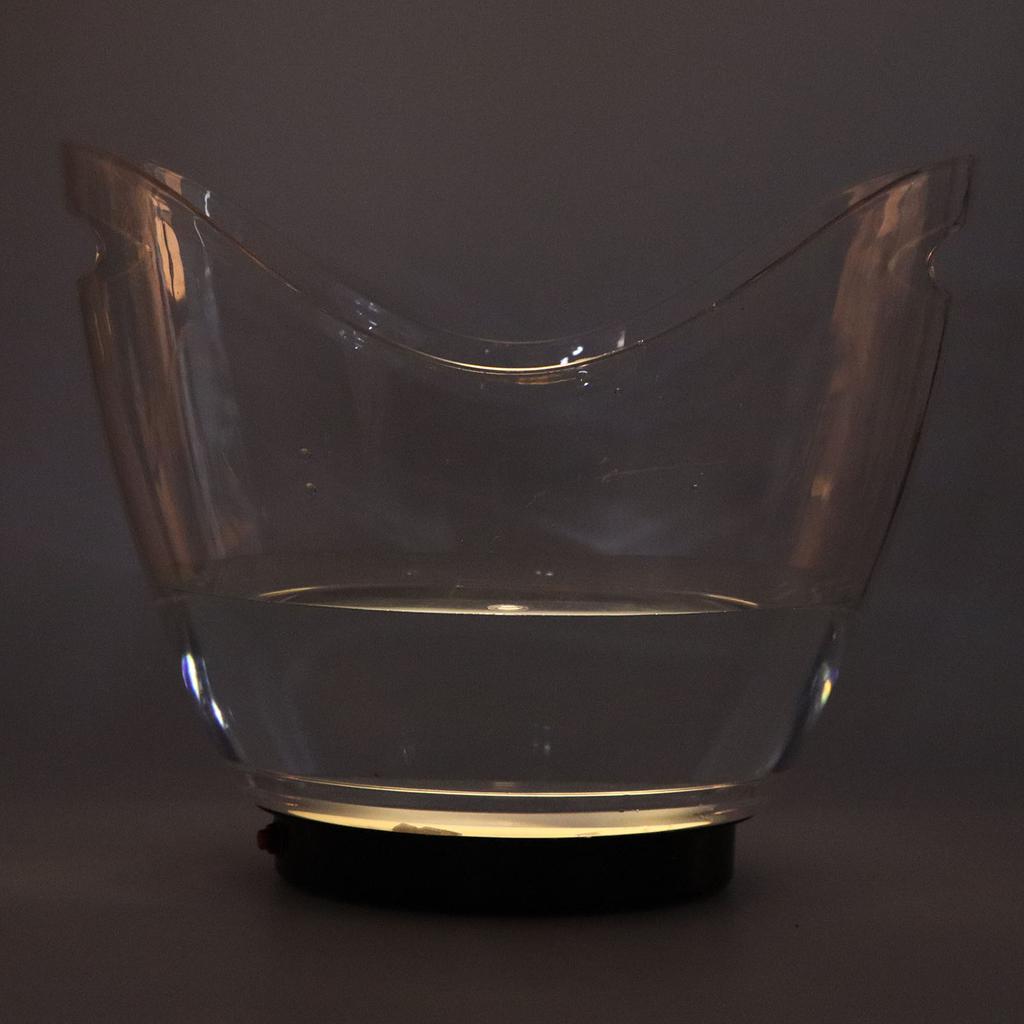 LED Ice Bucket Acrylic Wine Bucket Transparent Light Bucket for KTV Party