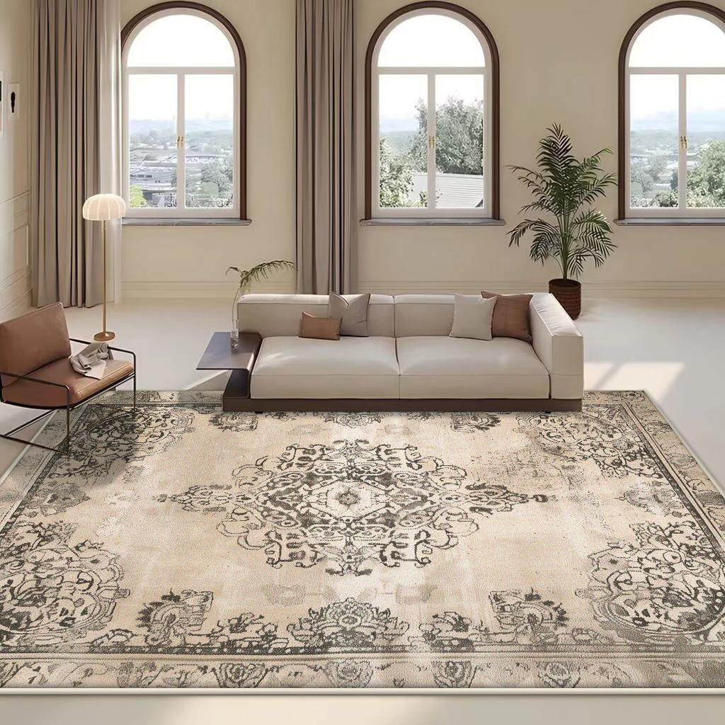 Persian Retro Large Living Room Carpet Home Decoration Easy Cleaning Washable Rug Lounge Coffee Tables Antiskid Floor Mat Boho