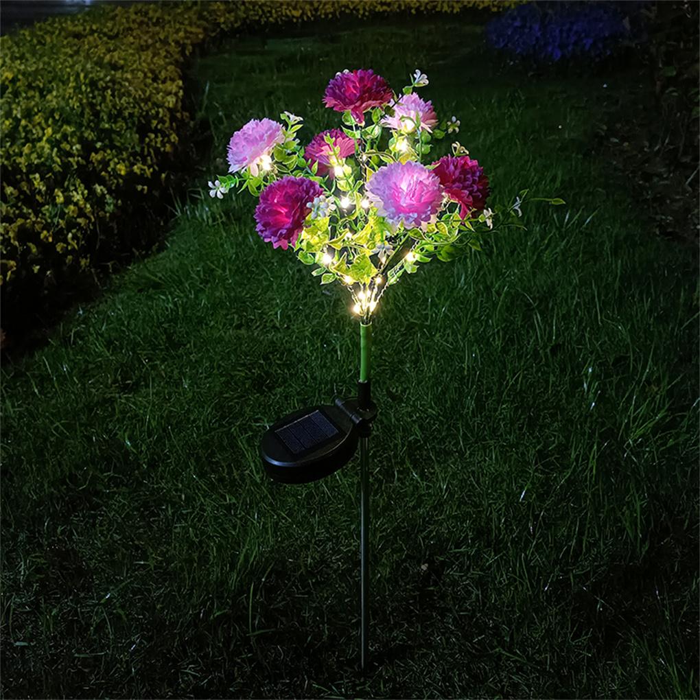 Solar Powered Flower Lights Solar Rose Grass Light Outdoor Lawn Decorative Lights Courtyard Garden
