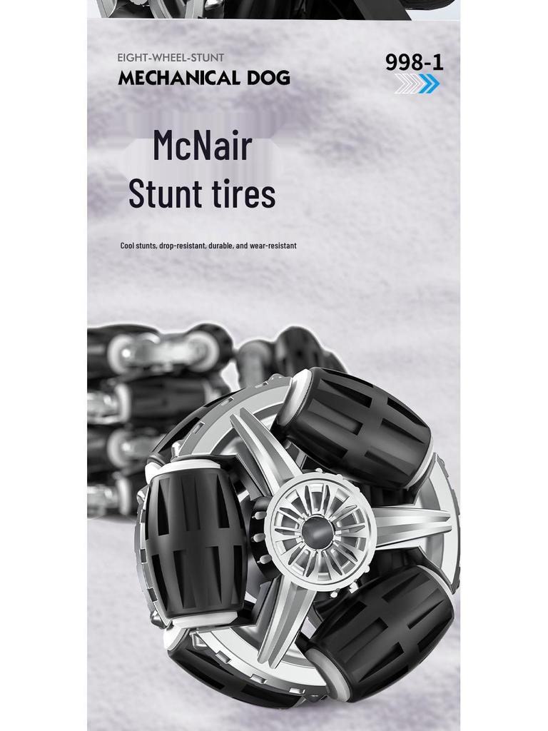 Stunt Remote Control Car: 8-Wheel Intelligent Mechanical Dog with Gesture Sensing for Kids
