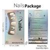 24Pieces Christmas Party Artificial Nail Green Red Tree Press On Nail ABS Material No Glues Needed Nail Art