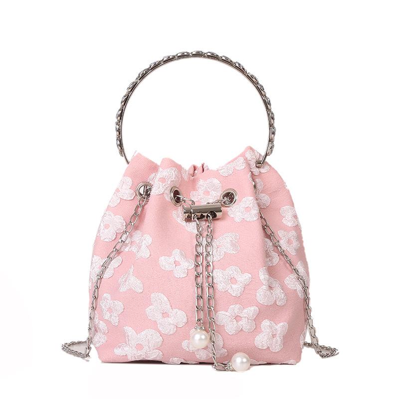 1Pc Fashion Trend Portable Small Bag Women's Bag 2026 New Foreign Style Summer Texture Bucket Bag Single Shoulder Crossbody Women's Bag