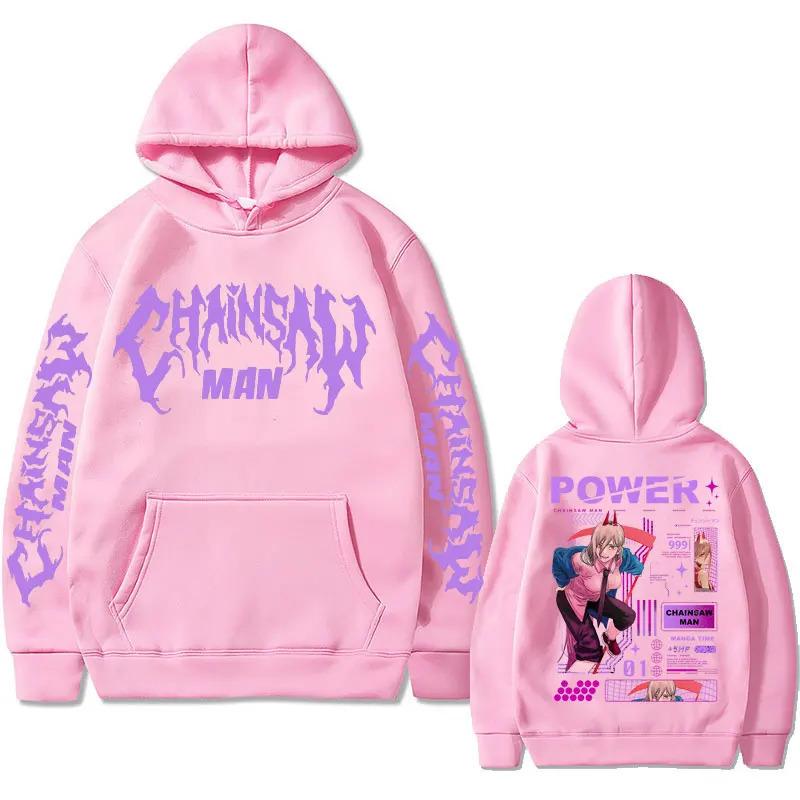 

Мультфильм Аниме Пара С Капюшоном Свитер Европейский Размер Человек-бензопила С Капюшоном Аниме Мультфильм M розовый