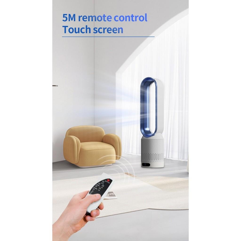 20 Inches Bladeless Air Circulation Fan 3 Modes Freely Adjustable Desktop Fan Household Negative Lons Purification Fan