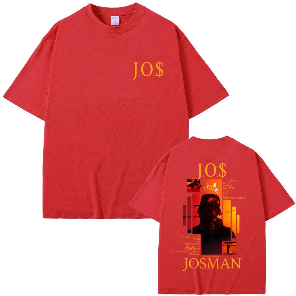 Rap-Sänger Josman JO Album Muster T-Shirt für Männer und Frauen HipHop Mode Popmusik T-Shirt Lässig Retro Streetwear T-Shirt