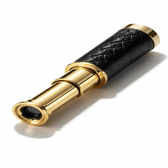 Engraved Brass Pocket Telescope 15.24 cm Marine Spyglass, 10X Magnification Hiking Birthday Wedding Anniversary Christmas Gift