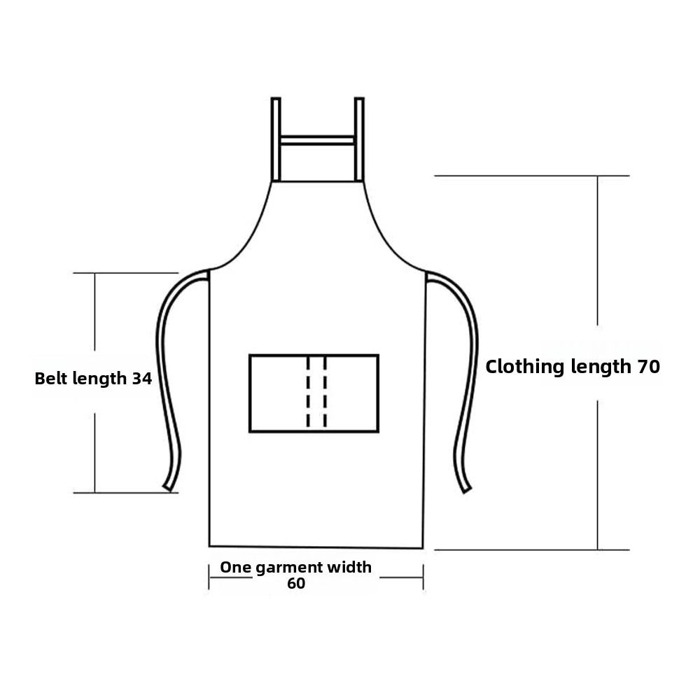 Stripe Design Cotton Apron Sleeveless Cooking Apron Two Front Pockets Women Apron  Coffee House